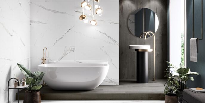marbre pour salle de bains
