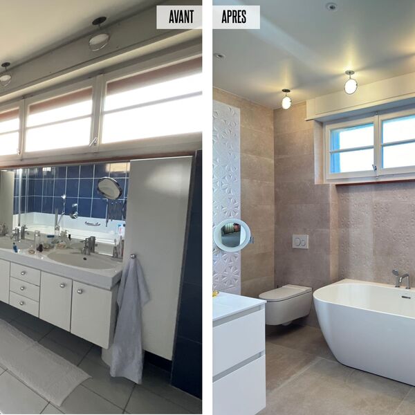 Renovation de salle de bain avant apres