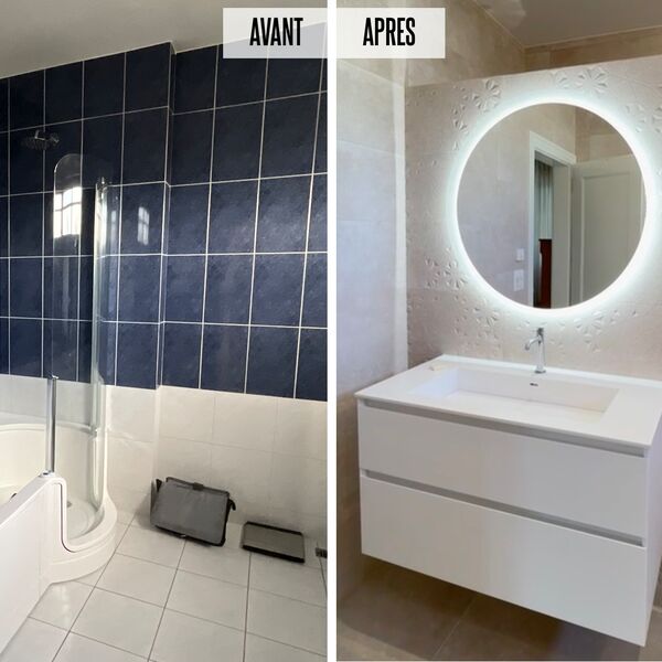Renovation de salle de bain avant apres