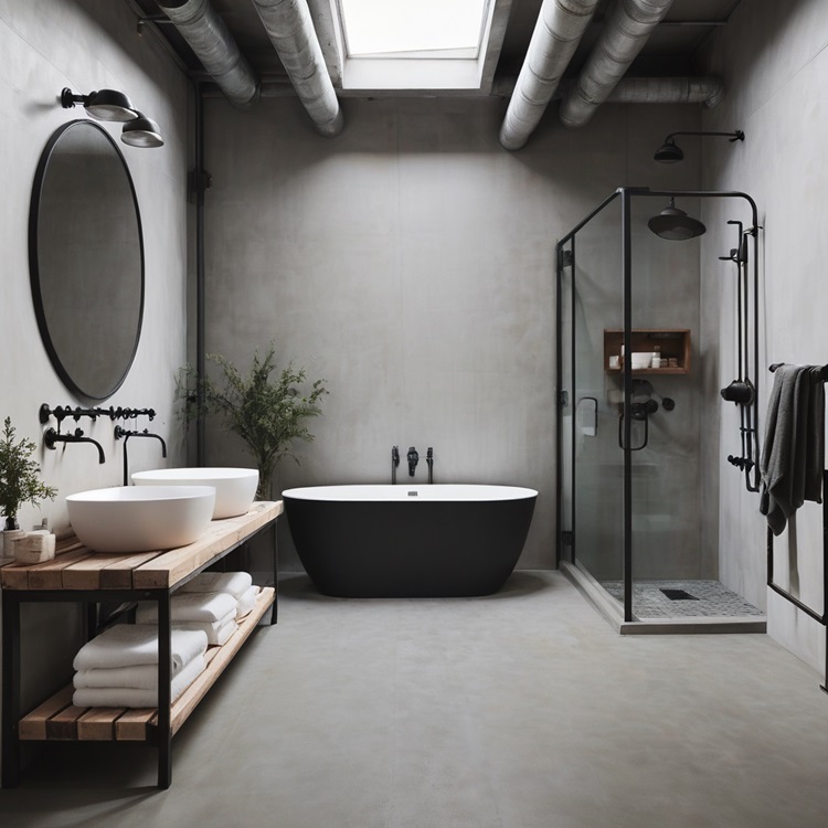 salle de bain industriel